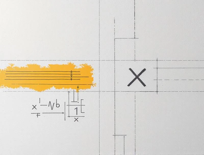 Wall surface with pinpoint marker paint X mark and pencil depth note on painter's tape — Chattanooga finish